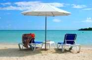 Ruhiger Strand in Boca Chica, Dominikanische Republik